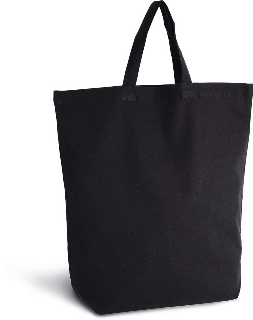 [KI0247-Black-OneSize] KI0247 - Sac shopping en coton - Black