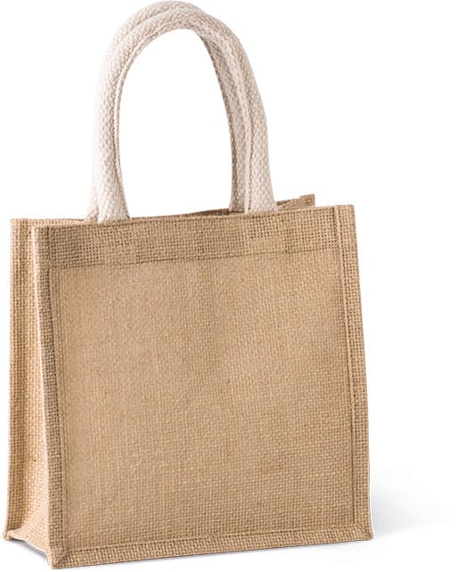 [KI0272-MidnightBlue-OneSize] KI0272 - Sac style cabas en toile de jute - petit modèle - MidnightBlue