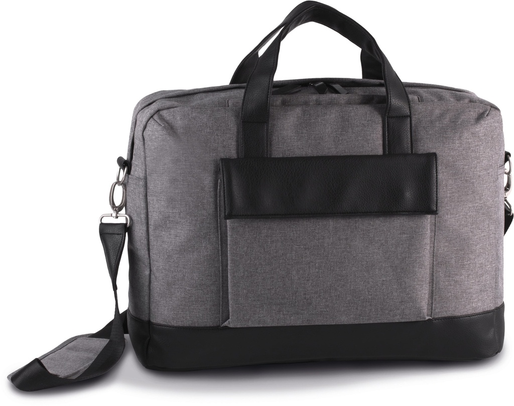 [KI0429-GraphiteBlueHeather-OneSize] KI0429 - Sac porte-ordinateur businessman - GraphiteBlueHeather