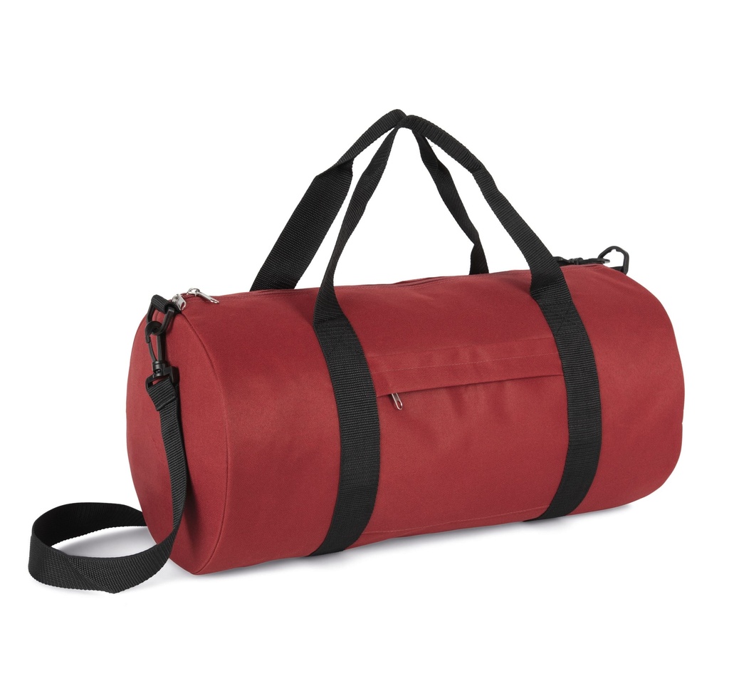 [KI0655-Black-OneSize] KI0655 - Sac tubulaire recyclé avec poche frontale - Black