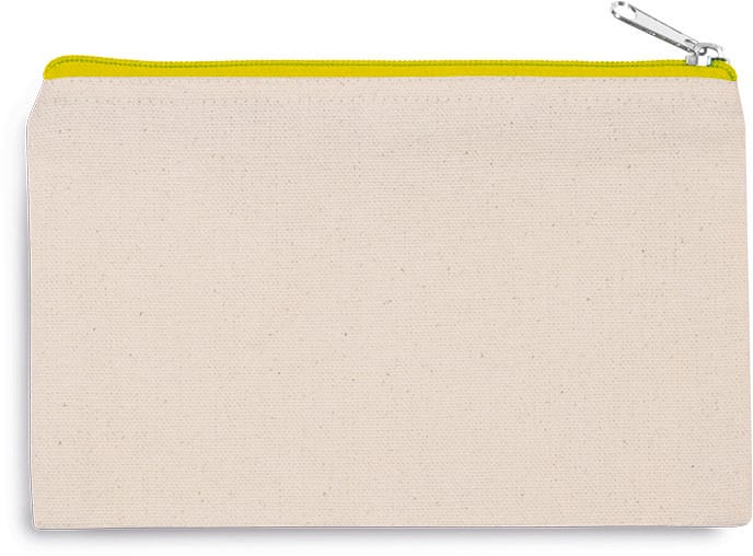 [KI0720-Black_RoyalBlue-OneSize] KI0720 - Pochette en coton canvas - petit modèle - Black_RoyalBlue