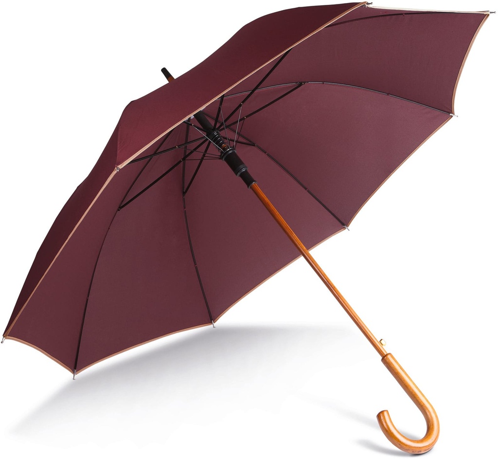 [KI2020-Navy_Beige-OneSize] KI2020 - Parapluie mât en bois - Navy_Beige
