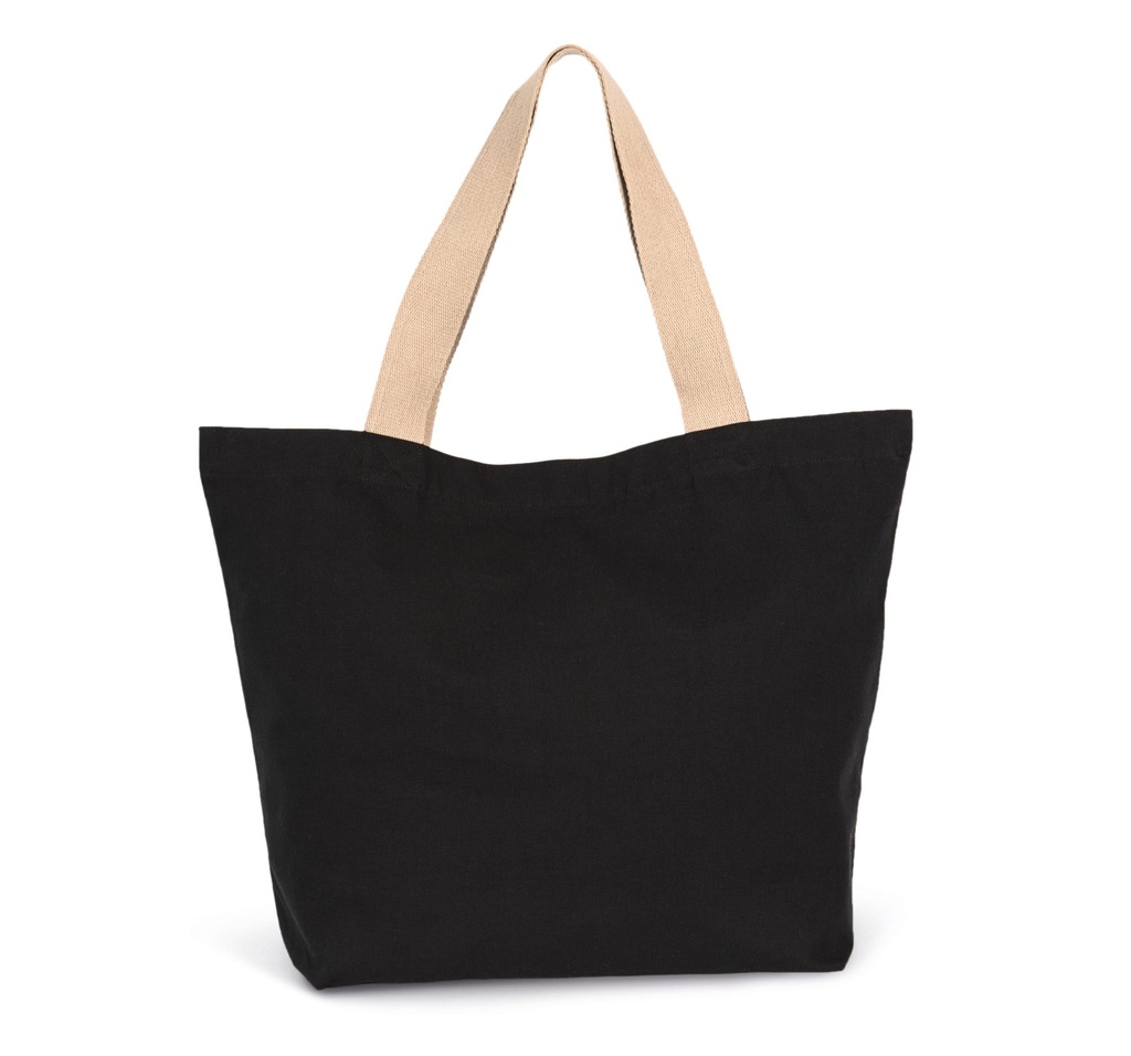 [KI5204-Ecume_Hemp-OneSize] KI5204 - Grand sac shopping recyclé à fond plat - Ecume_Hemp