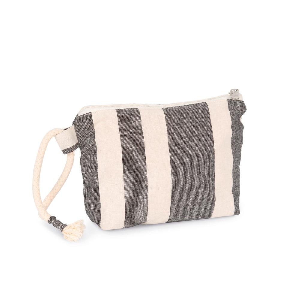 [KI5705-StripedEcume-OneSize] KI5705 - Pochette recyclée - Motifs rayés - StripedEcume