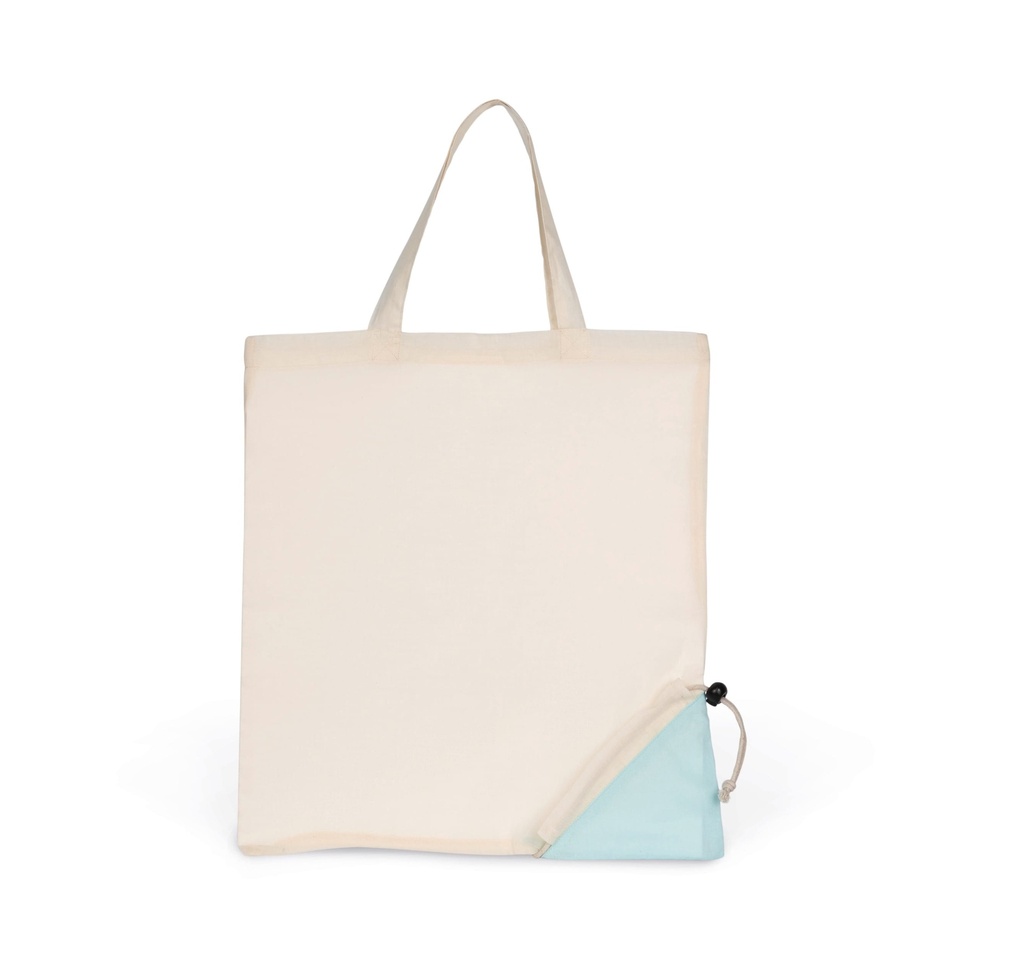 [KI7207-Natural_HibiscusRed-OneSize] KI7207 - Sac shopping pliable - Natural_HibiscusRed
