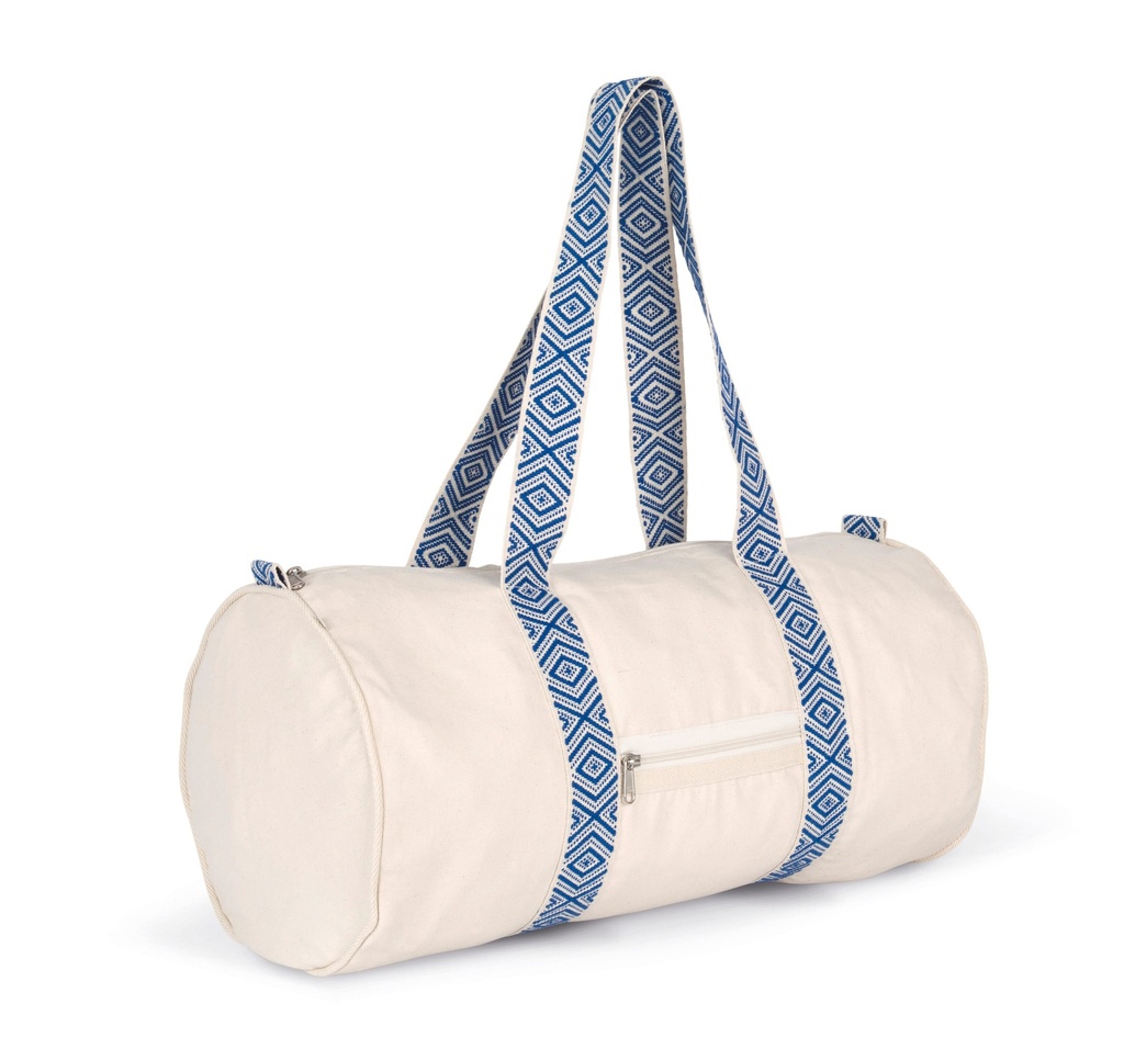 [KINS101-Ecume_EthnicBlue-OneSize] KINS101 - Sac polochon écoresponsable - Ecume_EthnicBlue