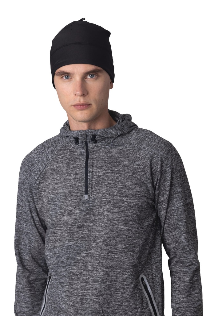 [KP127-Black-OneSize] KP127 - Bonnet de sport respirant - Black