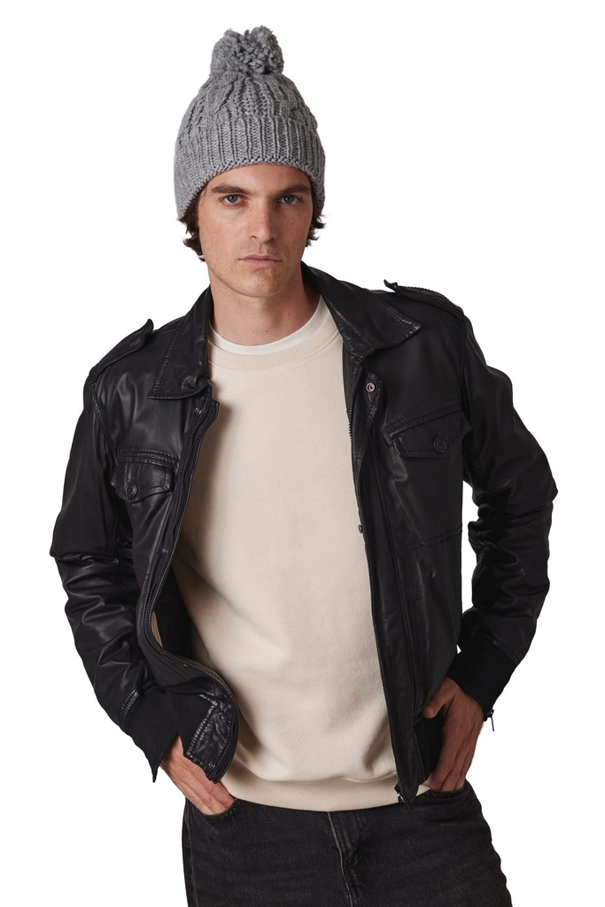 [KP550-Red_White_Navy-OneSize] KP550 - Bonnet en maille tricot - Red_White_Navy