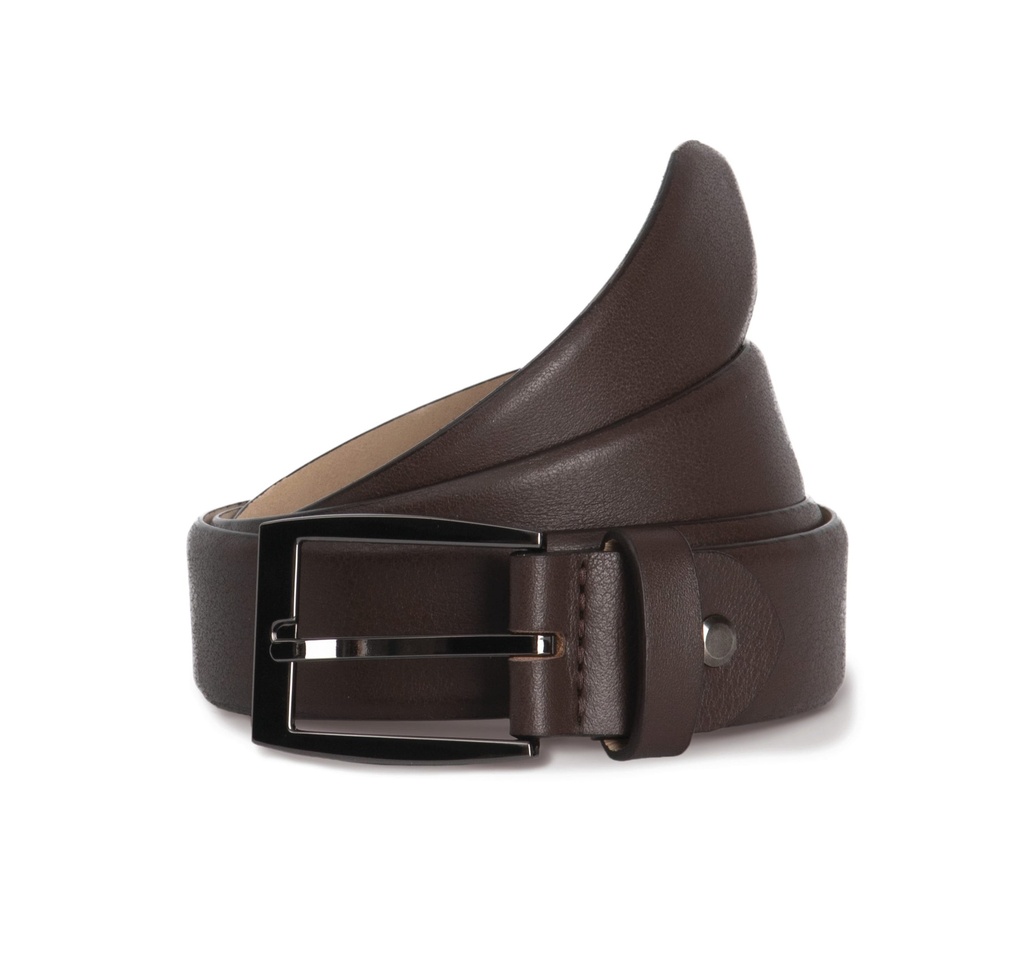 [KP816-Black-M/L] KP816 - Ceinture classique à bord arrondi réglable - Black (M/L)