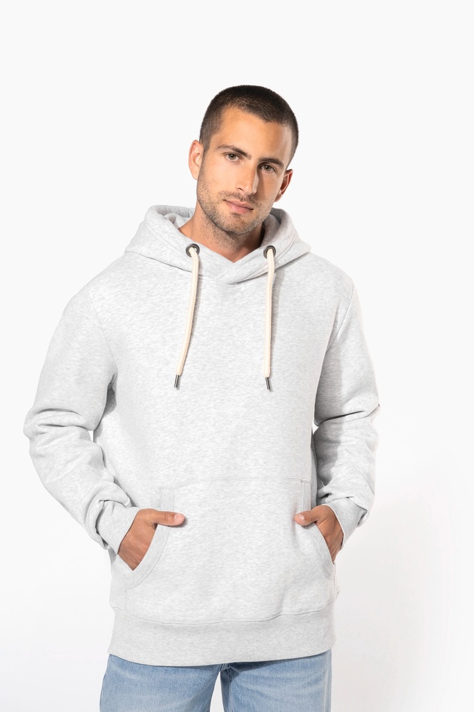 [KV2308-SlubGreyHeather-XS] KV2308 - Sweat-shirt capuche homme - SlubGreyHeather (XS)
