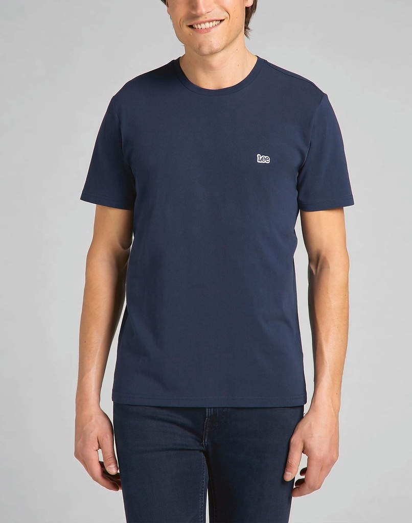 [L60U-White-S] L60U - T-shirt Patch Logo Lee - White (S)