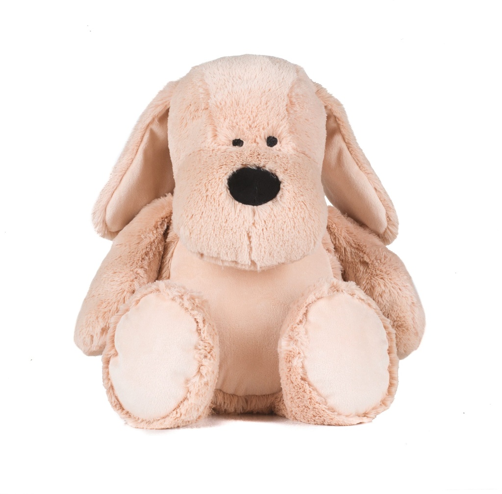 [MM052-MidBrown-OneSize] MM052 - Peluche zippée Chien - MidBrown