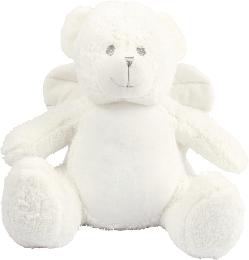[MM561-White-OneSize] MM561 - Peluche zippée Ange - White