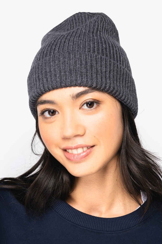 [NS015-Darkcamel-OneSize] NS015 - Bonnet écoresponsable en laine mérinos unisexe - Darkcamel