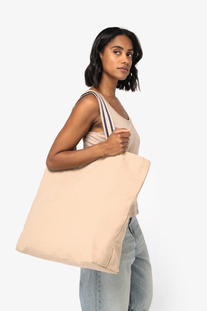 [NS110-Rosewood_DesertSand_HorizonBlueStripes-OneSize] NS110 - Grand sac shopping écoresponsable  - Rosewood_DesertSand_HorizonBlueStripes