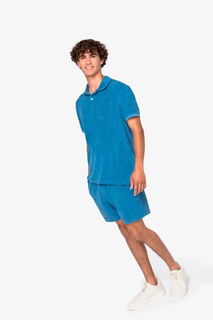 [NS227-IronGrey-XS] NS227 - Polo écoresponsable en éponge homme  - IronGrey (XS)