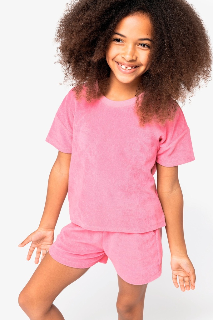 [NS319-Apricot-10/12ans] NS319 - T-shirt écoresponsable en éponge fille  - Apricot (10/12 ans)