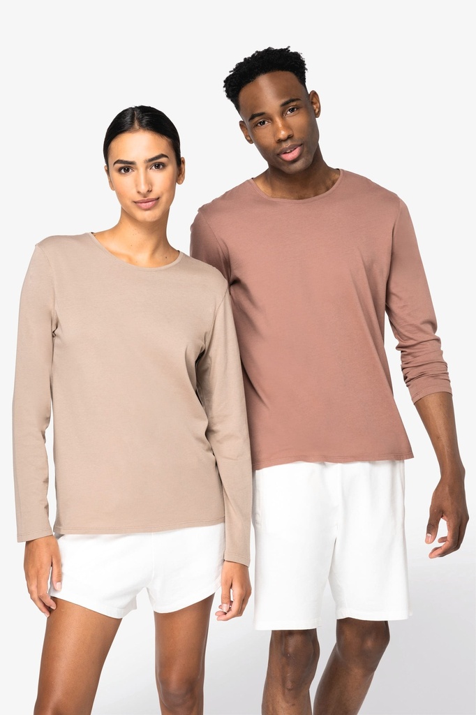 [NS336-WashedNavyBlue-XS] NS336 - T-shirt écoresponsable délavé manches longues unisexe  - WashedNavyBlue (XS)