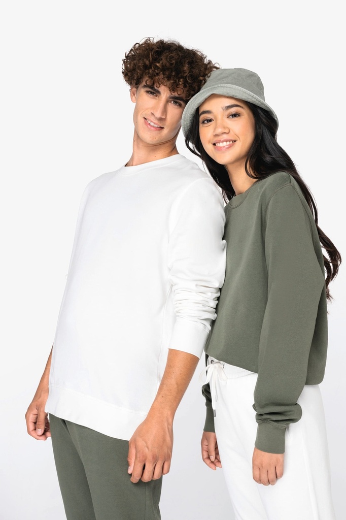 [NS414-WashedPomelo-2XS] NS414 - Sweat-shirt écoresponsable à col rond French Terry unisexe  - WashedPomelo (2XS)