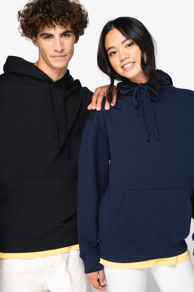[NS431-NavyBlue-2XS] NS431 - Sweat-shirt écoresponsable à capuche  à épaules tombantes French Terry unisexe  - NavyBlue (2XS)