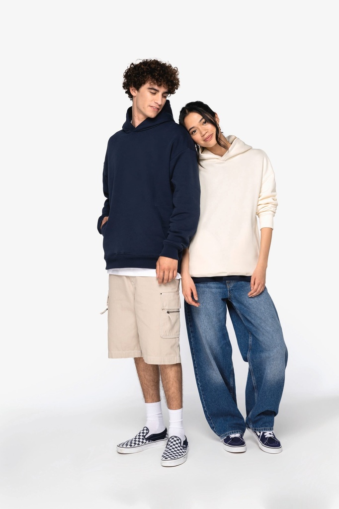 [NS441-Ivory-2XS] NS441 - Sweat-shirt écoresponsable à capuche oversize unisexe - Ivory (2XS)