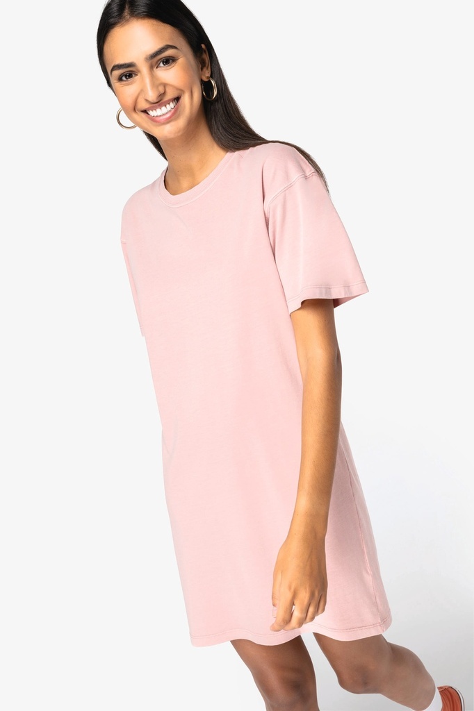 [NS5000-WashedMineralGrey-XS] NS5000 - Robe t-shirt écoresponsable délavée femme - WashedMineralGrey (XS)