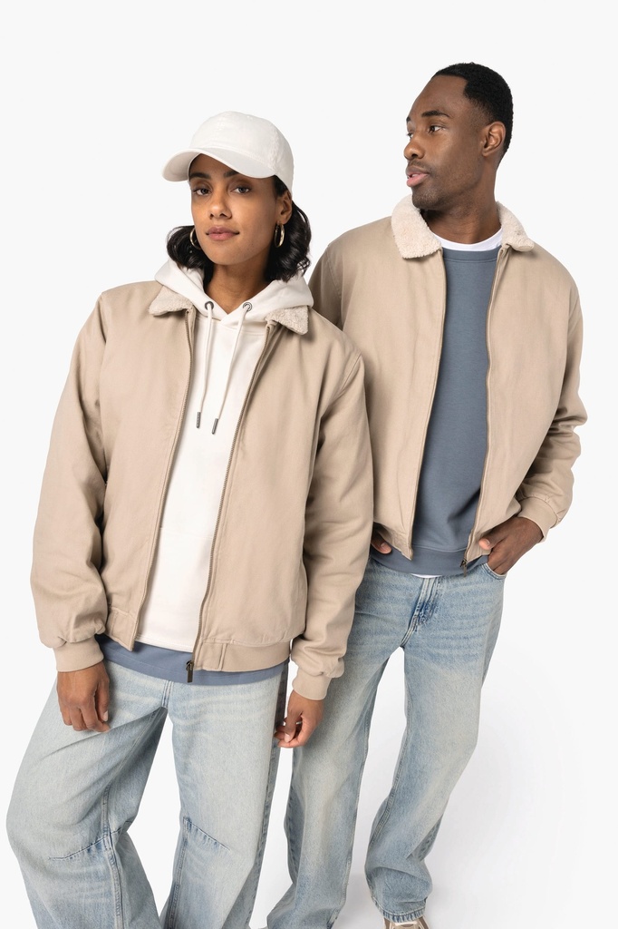 [NS612-WetSand-XS] NS612 - Veste écoresponsable col sherpa unisexe - WetSand (XS)