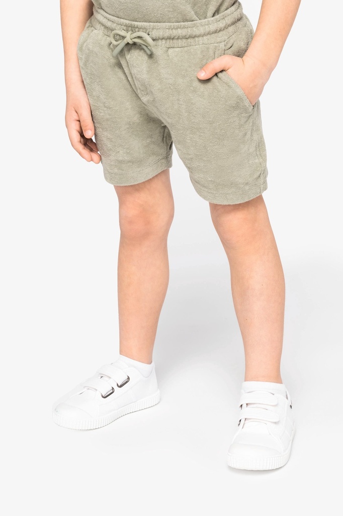 [NS718-NavyBlue-10/12ans] NS718 - Short écoresponsable en éponge garçon  - NavyBlue (10/12 ans)
