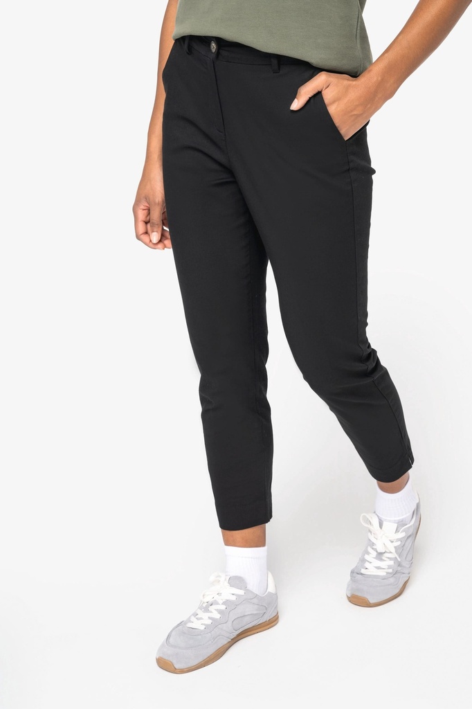 [NS737-NavyBlue-44FR] NS737 - Pantalon chino 7/8 écoresponsable femme - NavyBlue (44FR)