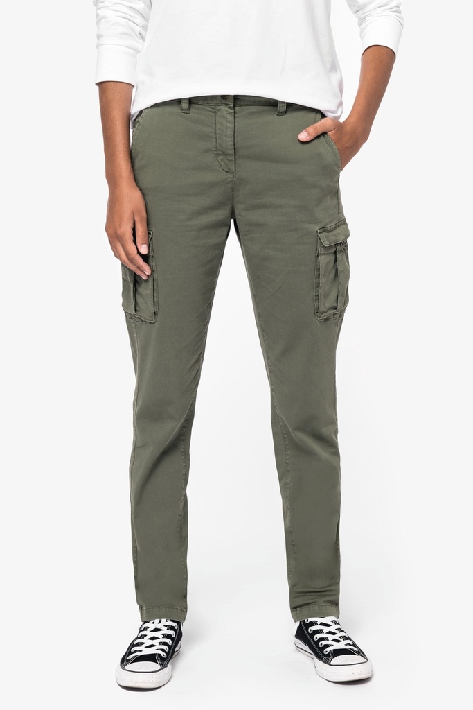 [NS741-Washedblack-44FR] NS741 - Pantalon cargo écoresponsable délavé femme - Washedblack (44FR)