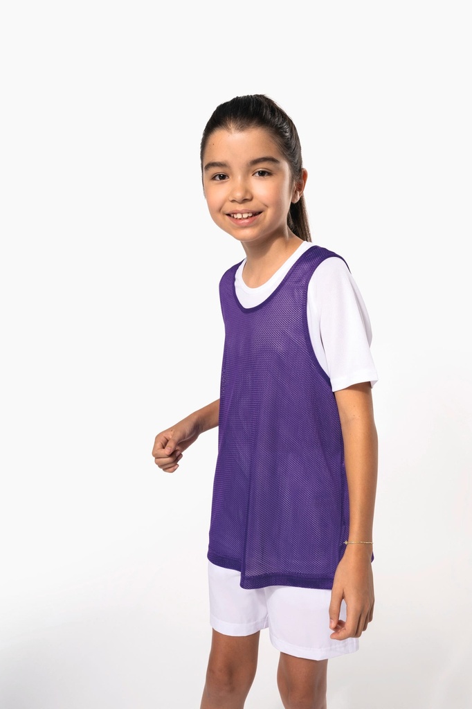 [PA047-SpicyOrange-10/14ans] PA047 - Chasuble en filet léger multisports enfant - SpicyOrange (10/14 ans)