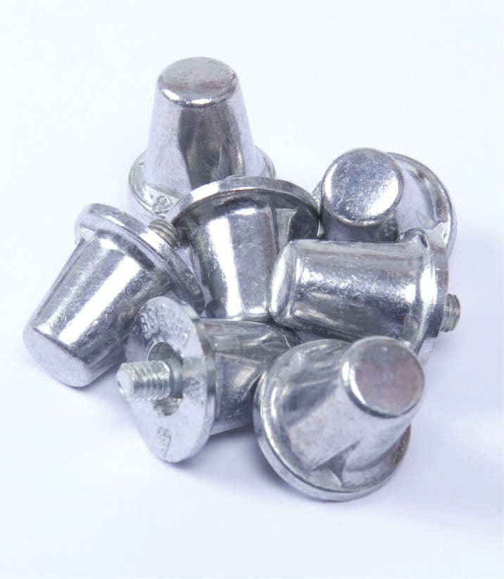 PA066 - Pack de 100 crampons alu coniques  - Silver
