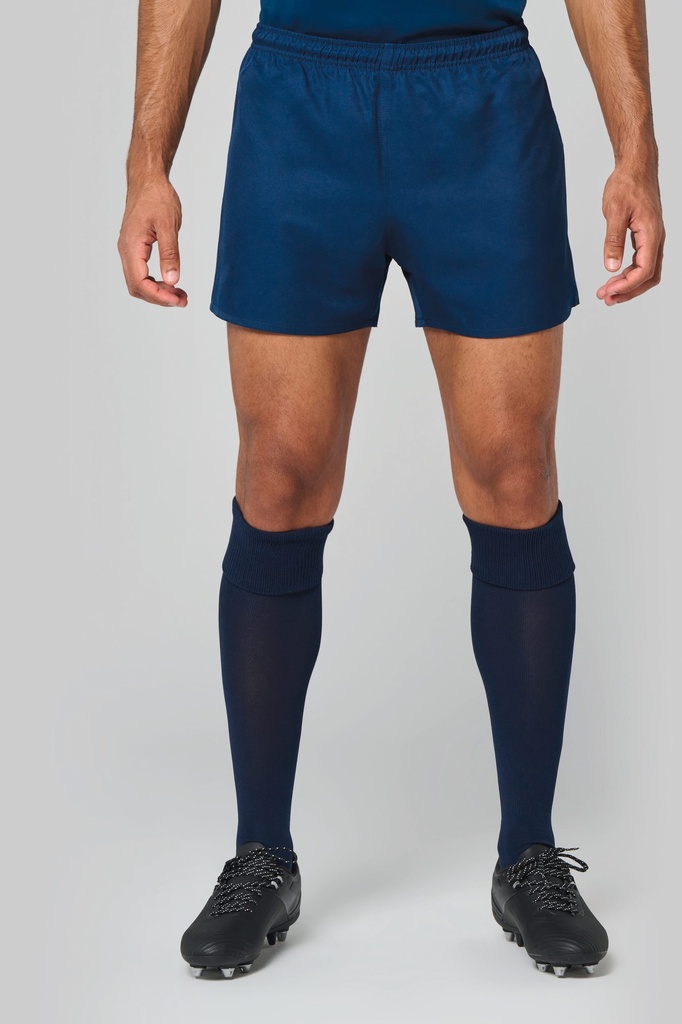 [PA136-Black-XS] PA136 - Short de rugby unisexe - Black (XS)