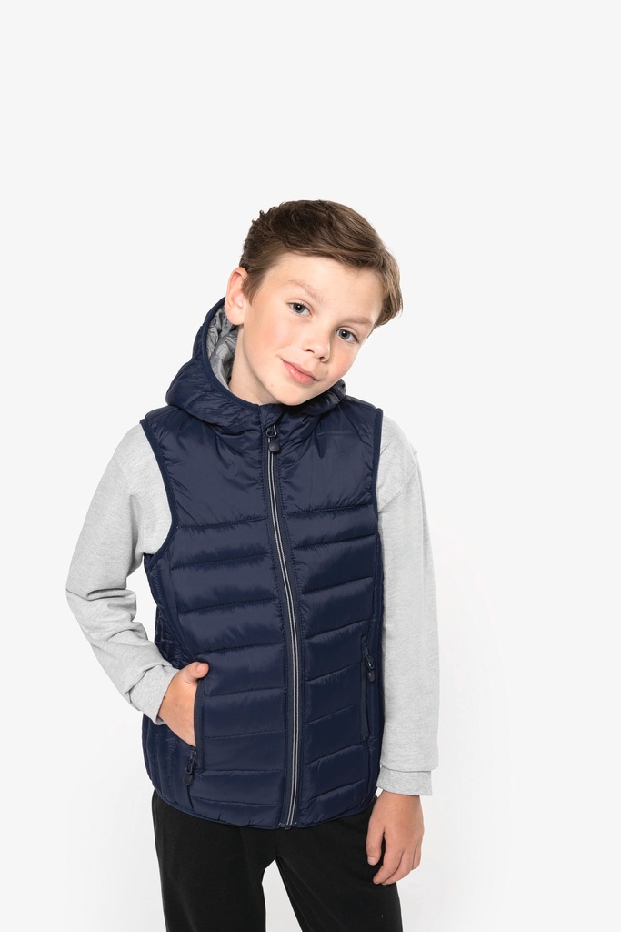 PA238 - Bodywarmer à capuche enfant - MarlDarkGrey