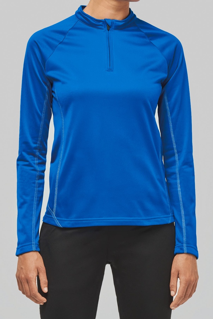 [PA336-SportyRed-XS] PA336 - Haut de sport manches longues ¼ zip femme - SportyRed (XS)