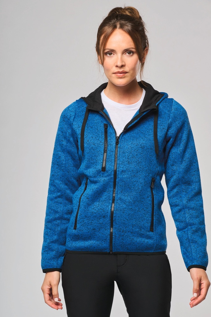 PA366 - Veste à capuche chinée femme - NavyMelange