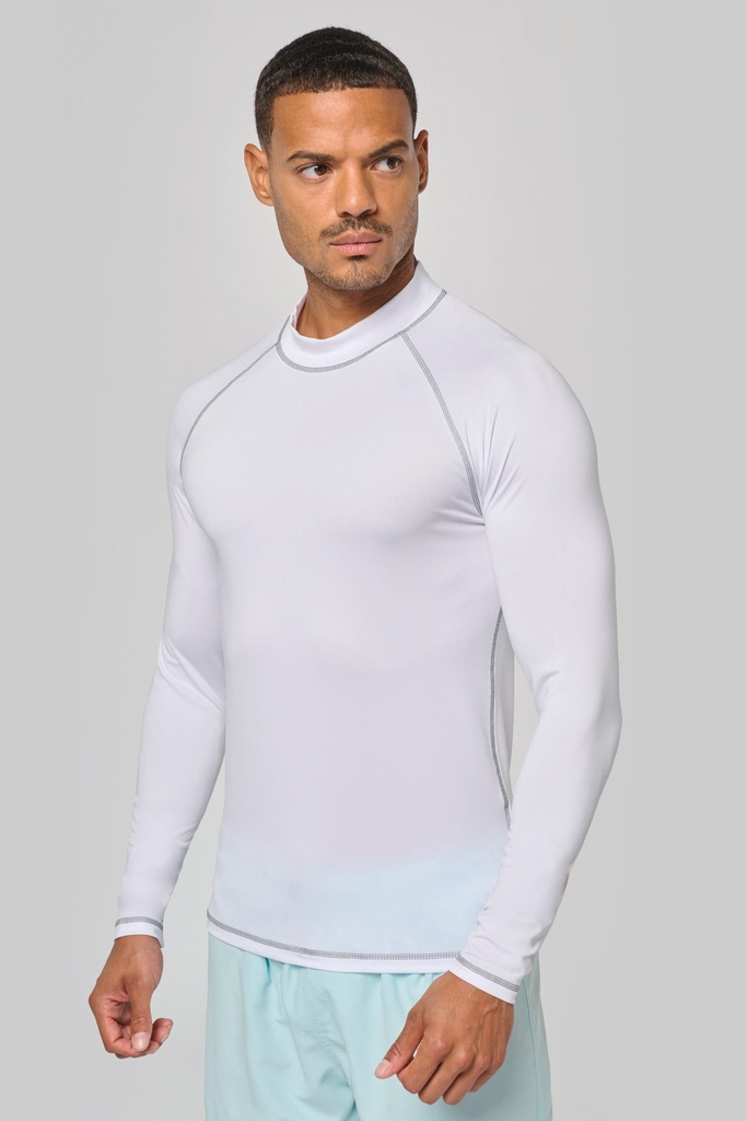 [PA4017-White-XS] PA4017 - T-shirt technique à manches longues avec protection anti-UV unisexe - White (XS)