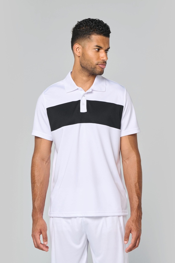 PA493 - Polo manches courtes unisexe - White_Black