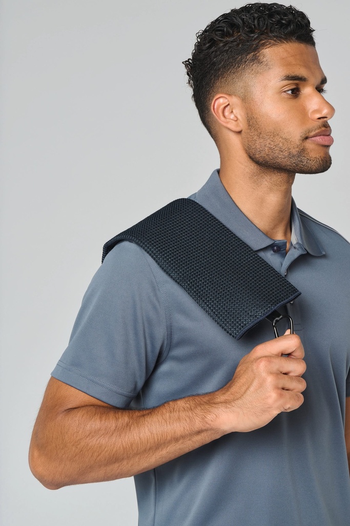 PA579 - Serviette de golf nid d'abeille - Black