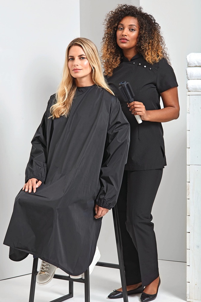 PR117 - Robe de salon imperméable manches longues - Black