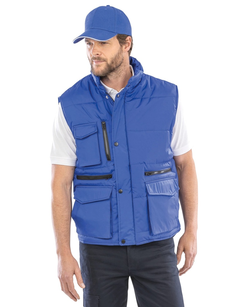 [R127-BottleGreen-S] R127 - Bodywarmer matelassé Ripstop - BottleGreen (S)