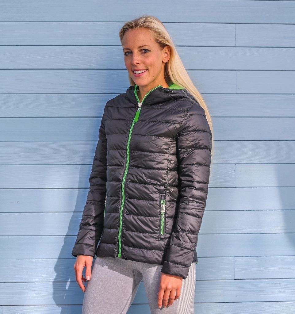 [R194F-Black_Lime-XS] R194F - Doudoune femme Snowbird - Black_Lime (XS)