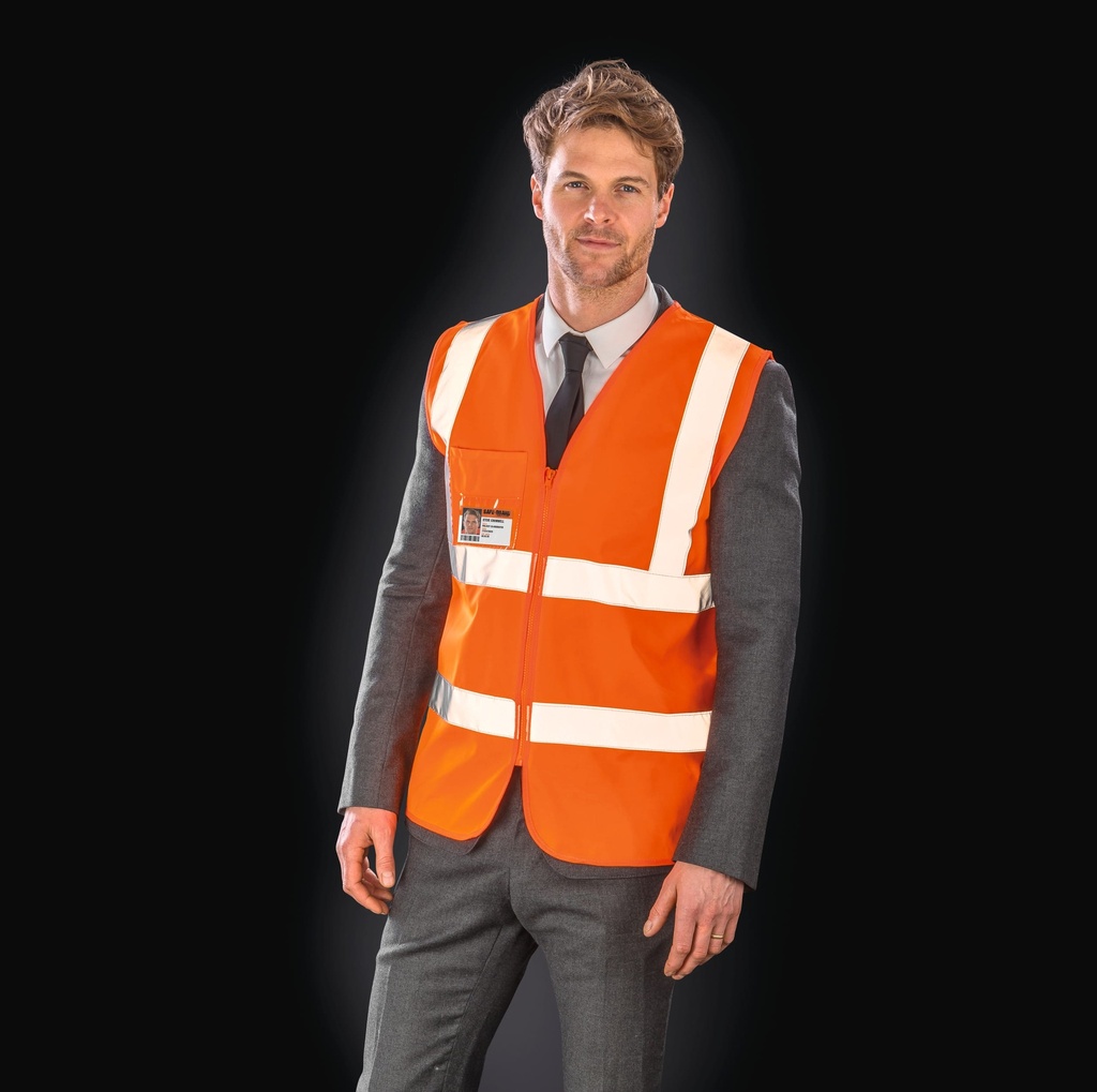 R202X - Gilet de sécurité zippé - FluorescentYellow