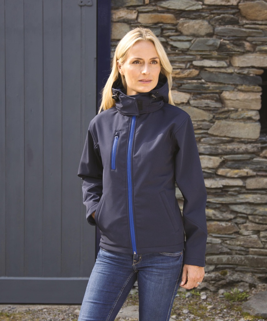 R230F - Veste Softshell Capuche Femme TX Performance - Red_Black