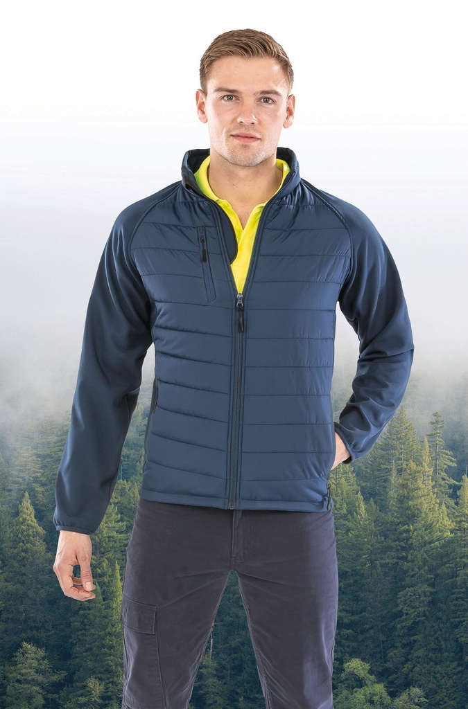 [R237X-Navy_Yellow-XS] R237X - Veste softshell rembourrée black compass recyclée - Navy_Yellow (XS)