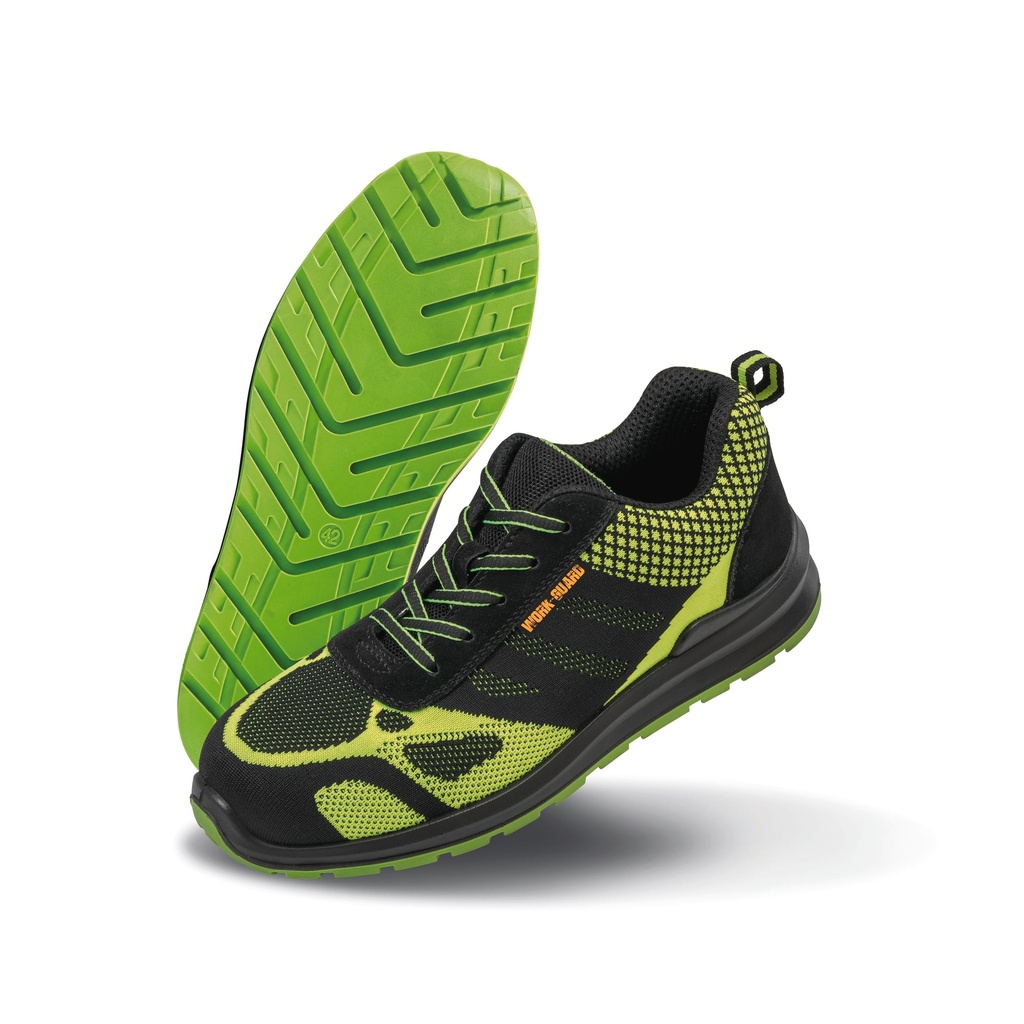 R458X - Chaussures de sécurité Flyknit - Neongreen_Black