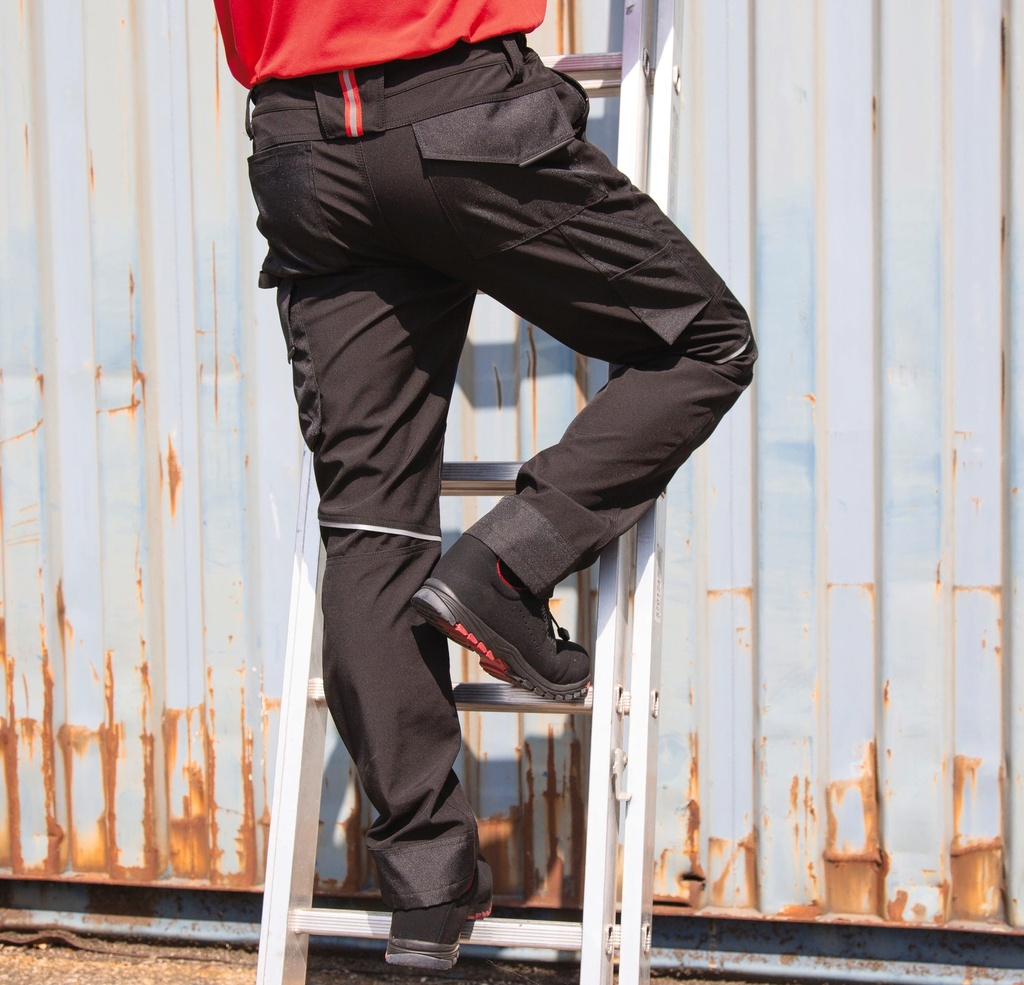 R473X - Pantalon de travail slim SOFTSHELL - Black