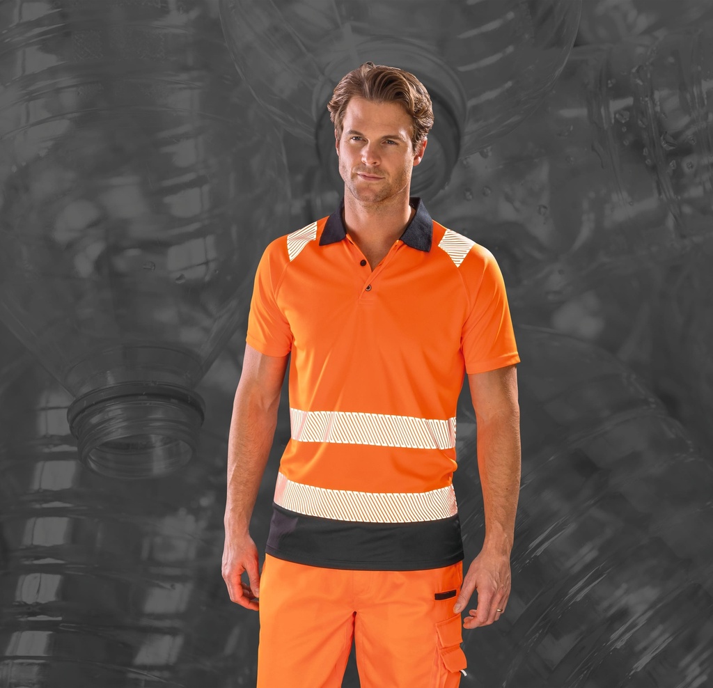 R501X - Polo de sécurité recyclé - Orange_Black