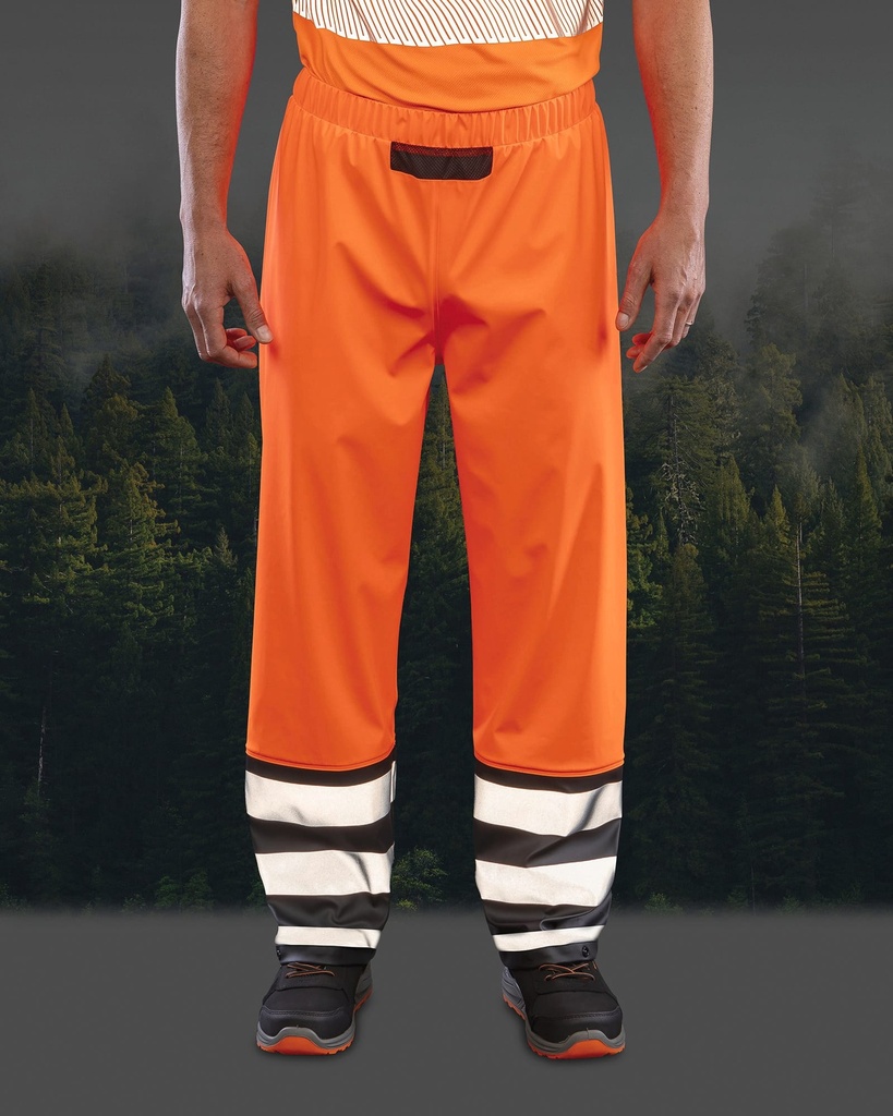 [R508X-FluorescentOrange_Black-S] R508X - Pantalon Prism PU Safe & Dry - FluorescentOrange_Black (S)