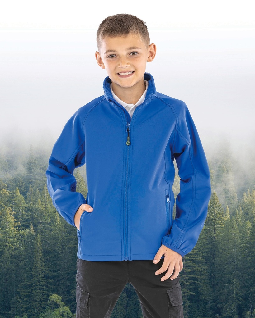 R901JY - Veste softshell recyclée 2 couches enfant - Black